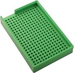 Anti-Static PP Screw Holder Tray with Slotted Design for .0–4.0 mm Screws, 160/273/459 Holes, Hardware Sorting Organizer for Electronics & Workshop Use, Green(M2.0-2.5)