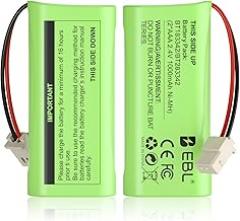 EBL BT183342/BT283342 2.4V 1000mAh Ni-MH Battery, Compatible with AT&T VTech Cordless Phone Batteries BT166342/BT266342 CS6709 CS6609 CS6509 CS6409 EL52100 EL50003 (Pack 2) Green