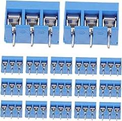 20-Piece PCB Screw Terminal Block Connectors Insulating Cover Easy Installation for Electronics Projects Compatible Circuit Boards