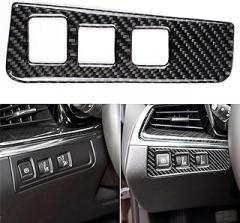 NVCNX Carbon Fiber Compatible with Cadillac XT6 2020-2025 / XT5 2017-2025 2018 2019 2020 2021 2022 2023 2024 Accessories Car Electronic Handbrake Button Panel Cover Interior Trim Black -B