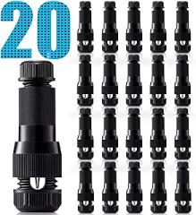 SUNVIE Low Voltage Fastlock Wire Connectors for Landscape Lighting Path Lights 12-14 Gauge Cable Connector Work with Malibu Paradise Moonrays and Other Outdoor Lighting Brands (20 Pack)