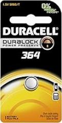 Duracell D364BPK09 Silver Oxide Electronic Watch Battery, 364 Size, 1.55V, 18 mAh Capacity (Case of 6)