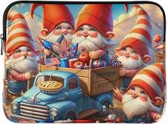 Computer Carrying Case for Laptop Portable Electronic Device Cover Cute Gnomes Truck Independence Day Carrying Case Laptop Cover