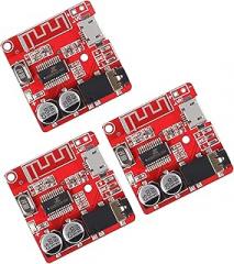 Bluetooth 5.0 Audio Receiver Module - DIY MP3 Decoder Board for Car Audio & Home Speaker Systems, 3.7-5V DC with Micro USB, Dual Channel Stereo Output(3PCS Red)