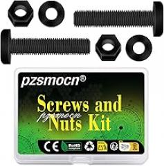 150 Pieces/50 Sets M6*40 mm Plastic Black Nylon Cross Round Head Screw Hexagonal Nut Combination Kit, with Insulating Washers, Standard Size, for DIY and Electronic Assembly.