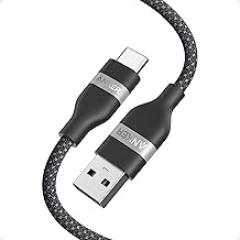 Anker Car Carplay Cable for iPhone 17 16 Pro Max Plus, Upcycled Braided USB A to USB C Car Charger Cord for Samsung Note20 and More (3FT, Black)