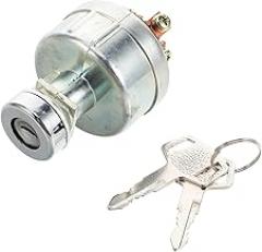 PRETYZOOM Pin Ignition Switch with Key for Tractors Cars and Excavators Reliable Vehicle Ignition Switch Assembly for Agricultural and Engineering Applications