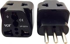 VCT Electronics VCT VP-207A/W Universal Us To Italy Travel Power Plug Adapter Grounded Ce Certified Rohs Compliant