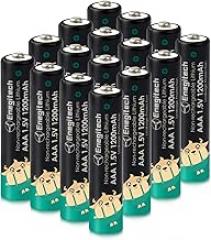 Enegitech AAA Lithium Batteries, Lithium Triple AAA Batteries 1.5V 1200mAh for Water Sensor Alarm, Leak Detector, Crossbow Scope, Thermometer, Remote Control Non-Rechargrable (AAA 16 Pack)