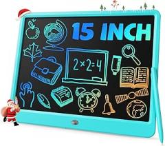 TEKFUN LCD Writing Tablet for Kids, Teen Girl Boy Gifts Ideas, Educational Toys for Boys 8 7 6 5 4 3 Year Old, Drawing Board for Kids Adults (15in Blue)