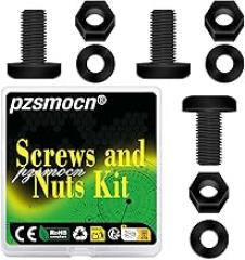 150 Pieces/50 Sets M6*12 mm Plastic Black Nylon Cross Round Head Screw Hexagonal Nut Combination Kit, with Insulating Washers, Standard Size, for DIY and Electronic Assembly.