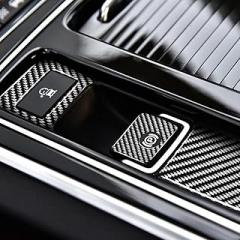 for Jaguar XE XF F-PACE X761 2016-2020 Auto Parts Carbon Fiber Interior Electronic Handbrake Stickers Trim Sticker Car Interior Accessories