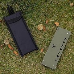 Aluminum Alloy Camping Table – Compact Folding Picnic Table, Portable Outdoor Table for Backpacking, Hiking & Travel, 30 x 20. cm, 20 kg Capacity, Black/Green（Green）