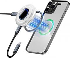 FP108 2TB Magnetic Portable SSD, External Solid State Drives with PD-100W and 2050MB/s USB-C 3.2 Gen 2x2, Play While Charging, Compatible with iPhone 16/15 Pro Max, Android, PC, Mac, Switch Lite