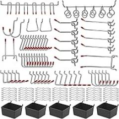 114Pcs Metal Pegboard Hooks Organizer Assortment Kit Peg Locks ing Applications