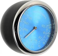 Luminous Blue Car Thermometer with Electronic Quartz Clock Mini Vehicle Temperature Gauge for Real Cabin Monitoring Night Visibility and Elegant Interior Decoration