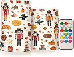 Christmas Soldiers Flameless Candles Color Changing Electronic Operated LED Pillar Candle with Remote and Timer for Decor Halloween Christmas Valentine's Day