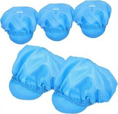 5pcs Anti-Static Breathable Working Caps Unisex Polyester Mesh Factory Hats for Cleanrooms Electronics Food Pharmaceutical Industry
