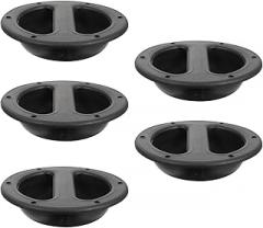 5pcs Round Recessed Stage Speaker Cabinet Handles Audio Accessories Black Abs Handles 146x38mm for Loudspeaker Replacement and Stage Equipment