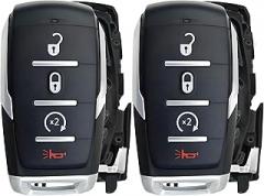 2X New Replacement Proximity Key Fob Remote Shell/CASE Compatible with & Fit for 2019-2023 RAM 1500 - MPN OHT-4882056-15 (NO Electronics or Chip Inside)