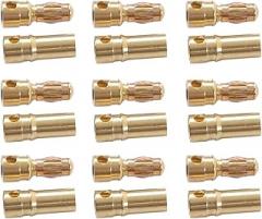 Qiilu 30 Pairs Banana Connectors Plugs Gold Plated Brass Male Female Connector Set High Performance Electronics Home Audio Accessories Connectors