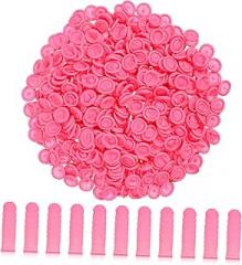 GANAZONO 600Pcs Latex Fingertip Covers Disposable Finger Protectors for Manicure Teaching Medical and Electronics Flexible Pink Finger Accessories for Hand Protection