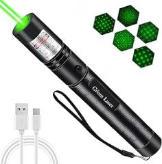 Rechargeable Green Laser Pointer High Power, Strong Long Range Laser Pointer for Astronomy