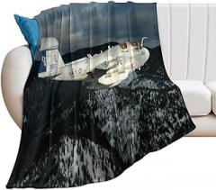 EA-6B Prowler Electronic Attack Squadron Aviation Art Fur Blanket（1） Flannel Blanket Wool Soft Blanket Lightweight Plush Suitable for Sofa, Bed, Comfortable Sofa 30x40in（75x100cm）