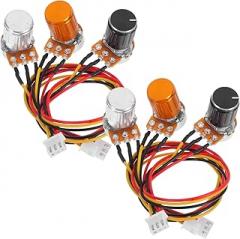 3 Set Knob Potentiometer with Power Wire for Manual Control Versatile Rotary Variable Resistor for Audio Equipment Lighting Control and Electronic Instruments Random Color