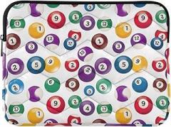 Laptop Sleeve Bag Portable Electronic Device Cover Colorful Balls Numbers Carrying Case