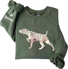 Personalized Dog Mom Floral Sweatshirt, Dog Mom Gift for Women, Pet Owner, Custom Dogs Gifts