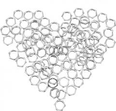 100pcs Carbon Steel Hexagonal Nuts M10x0.75 Fine Thread Flat Head Metal Fasteners for Electronics Repair and Equipment Hardware