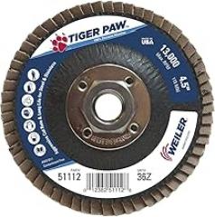 Flap Disc, Type 27, 4-1/2in. Dia., 36 Grit