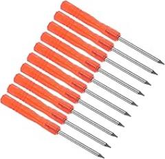 Tiny Torx Screwdriver, 85mm Length, Steel T3 Star Head Screw Driver Non-Slip Red Grip - (Applications: for Eyeglasses Watches Electronics Computer), 10pieces