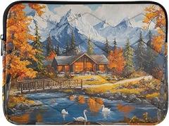 Laptop Case 13, 13.3, 14 Inch Autumn Trees Mountain Shockproof Protective Notebook Case Portable Electronic Device Cover