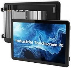18.5 Inch Industrial Panel PC,All-in-One Embedded Fanless Touchscreen Computer,IP65 Capacitive Monitor,1920×1080 FHD,Windows OS,for Kiosks,Factory Automation(Core I5-7200U-8G+128G,18.5 inch)