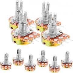 Cabilock 10pcs Rotary Potentiometer for Electric Guitar Parts High Precision Easy Installation Electronic Accessories for DIY Projects