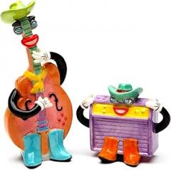 Musical Muse By Ed Sussman Country & Western Electronic Guitar & Amp Salt & Pepper Shaker
