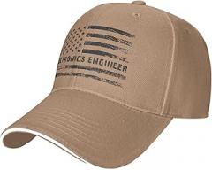 CEUWWSR Electronics Engineer USA Flag Baseball Cap for Men Women Adjustable Sun Hat Trucker Hats Golf Caps