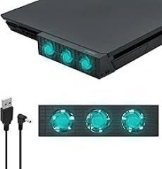 Intelligent Cooling Fan for PS4 Slim, External Temperature Control Fan Cooler Cooling System for PS4 Slim Gaming Console