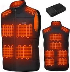 Ravsau Heated Vest for Men Women with Battery Pack Included 15 Heating Zones Rechargeable Heated Vest Coat