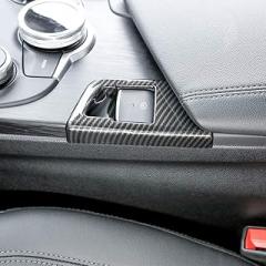 ABS Plastic Car Center Console Electronic Handbrake Decoration Cover Trim for Alfa Romeo Giulia 2017-2019 (Carbon Fiber)