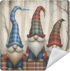 Gnomes with Plaid Hats Print Camera Protective Wrap, Anti-scratch Lens Protector Wrapper, Magic Self-Adhesive Cloth for Cameras/DSLR/Laptop/Electronic Accessories, S