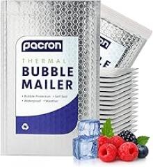 500-Pack Insulated Silver Thermal Bubble Mailers 6 x 7 - Waterproof Metallic Foil Self-Sealing Padded Envelopes for Cold Shipping, Perishables, Food, Cosmetics, Pharmaceuticals