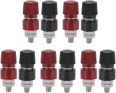 M8 Brass Conductor Binding Post, Plated Brass, for Electronic Instruments, Inverters, Welding Machinery, Engineering Plastic for Wide Applications