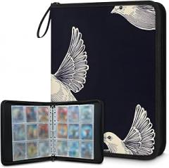 Pigeon Black 9 Pocket Card Binder,Double Sided Holds 900 Pocket,Waterproof Trading Card Binder Album Storage Protectors Gifts for Kids Collectors