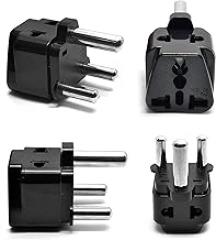 OREI South Africa, Botswana Power Plug Adapter, 2 in 1 USA Grounded Connection - Universal Socket - Type M - 4 Pack - Perfect for Cell Phones, Laptops, Chargers & More