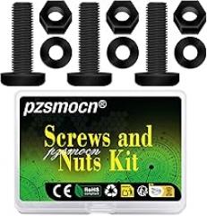 150 Pieces/50 Sets M6*25 mm Plastic Black Nylon Cross Round Head Screw Hexagonal Nut Combination Kit, with Insulating Washers, Standard Size, for DIY and Electronic Assembly.