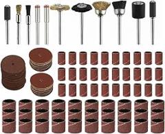 151Pcs Rotary Accessories Kit Universal 1/8'' Shank Electric Drill Fitment for Cutting Sanding Polishing Grinding Carving