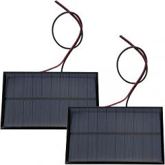 Mini Solar Panels for Solar Power 2Pcs DC 5V 250mA Solar Panel Module DIY Polysilicon Solar Charger with CableLength 30cm/11.8in,Electronic Components